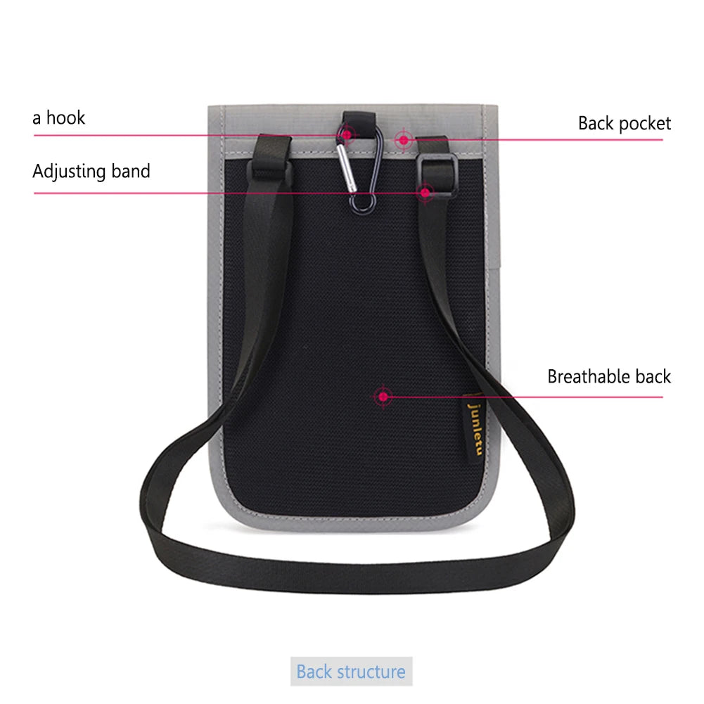 Waterproof Mini Travel Passport Holder Bag RFID ID Credit Card Neck Wallet Anti-theft Pouch Storage Organizer Crossbody Bags