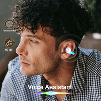 GREATWALL Wireless Bluetooth Earphones Earhook HIFI Headphones Stereo Sound Sports Headset HD Call Earbuds LED Digital Display