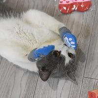 4Pcs Winter Pet Dog Socks Anti Slip Warm Knit Tiger Design Paw Protector Booties for Cats Dogs Indoor Outdoor Xmas Gift Dog Sock