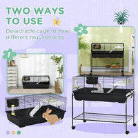 Two-Story Small Animal Cage Removable from Stand, Guinea Pig Cage with Shelf & Wheels, Pet Habitat for Hedgehog,, Customized