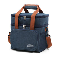 Portable Insulated Lunch Bag with Multiple Pockets Oxford Cloth waterproof Adjustable Lunch Bags for Picinc Outdoor Activities