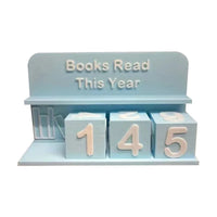 Books Read This Year Book Read Tracker 3D Printed Small Book Counter Wear Resist Library Decor Ornament Sign Up To 999 Books