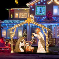 5.5 ft Lighted Outdoor Nativity Scene – Waterproof LED Christmas Yard Decor for Holiday and Seasonal Display