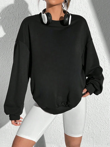 Golden stars and free printed New Year's party and casual wear, women's fashionable round neck hoodie