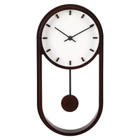 Indoor Pendulum Clock Quartz Modern Wall Clock Easy Hang Contemporary Design Durable Glass Lens Analog Timepiece Battery Powered