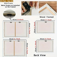 1pc Framed Waterfall Landscape Canvas Art Print - Elegant Classic Art Deco Style, Vibrant Ink on Canvas, Horizontal Wall Decor f