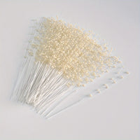 100Pcs/ Bag String Pearl Stick 4mm Pearl Flower Stem Wedding Pearl Bride Bouquet Party Decoration Flower Bead String