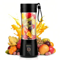 1 wireless portable electric juicer (400ml), juicing cup, vibrating screen, TYPE-C charging mini juicer (6-piece double cup), mu