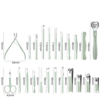 7/22/35 pcs Stainless Steel Manicure Kit Multi-functional Professional Nail Trimmer Cutter Foot Care Tools
